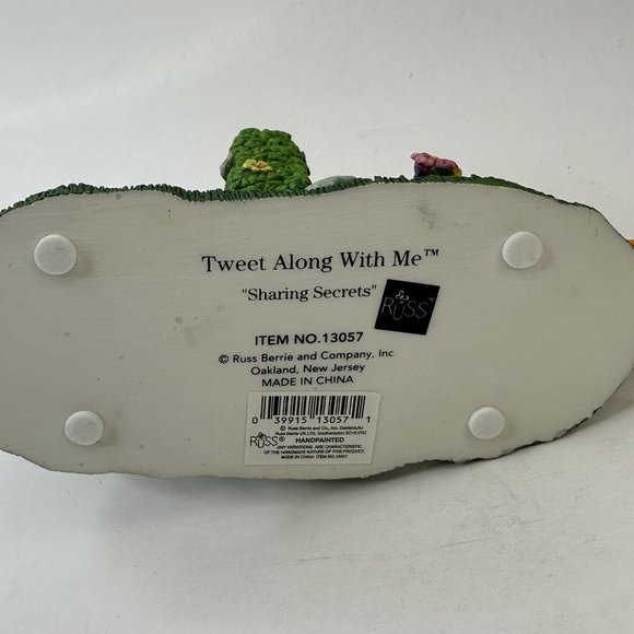 Russ Berrie Tweet Along With Me Sharing Secrets Red Yellow Birds Using Tin Cans - Picture 7 of 9